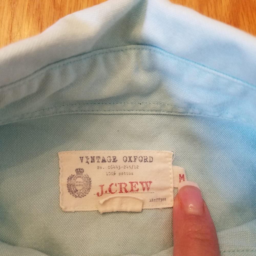 J. Crew light green button down - Picture 2 of 2
